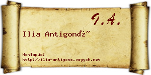 Ilia Antigoné névjegykártya